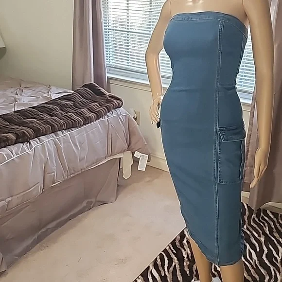 SHEIN ICON CURVE  JEAN DRESS. - Picture 3 of 4